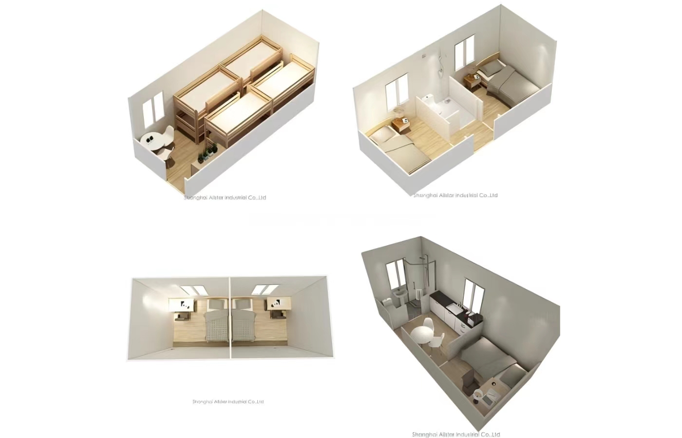 Dostosowany stały dom kontenerowy o długości 20 stóp z oknem sięgającym od podłogi do sufitu Dostosowany stały dom kontenerowy o długości 20 stóp z oknem sięgającym od podłogi do sufitu