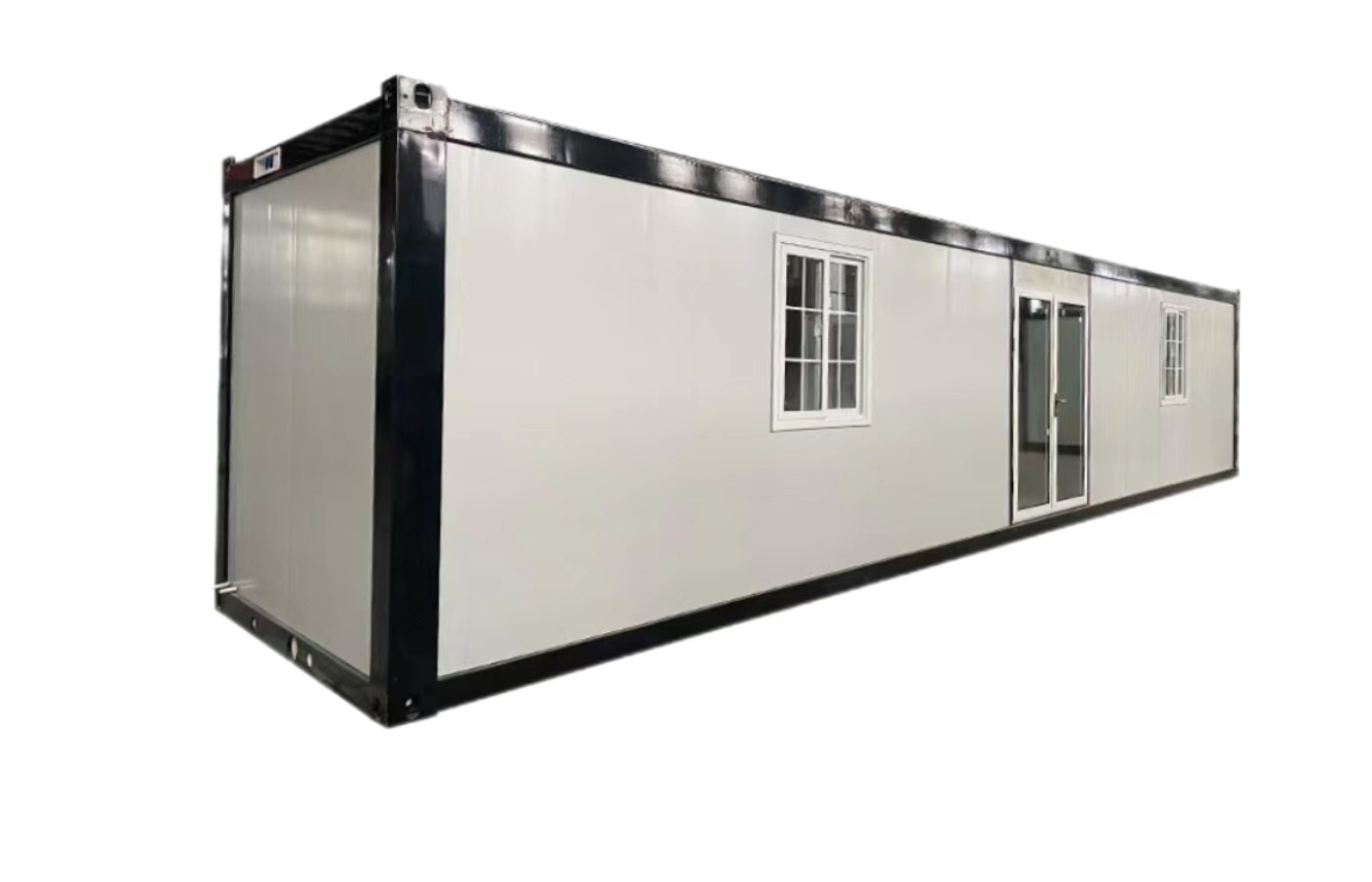Dostosowany stały dom kontenerowy o długości 20 stóp z oknem sięgającym od podłogi do sufitu Dostosowany stały dom kontenerowy o długości 20 stóp z oknem sięgającym od podłogi do sufitu