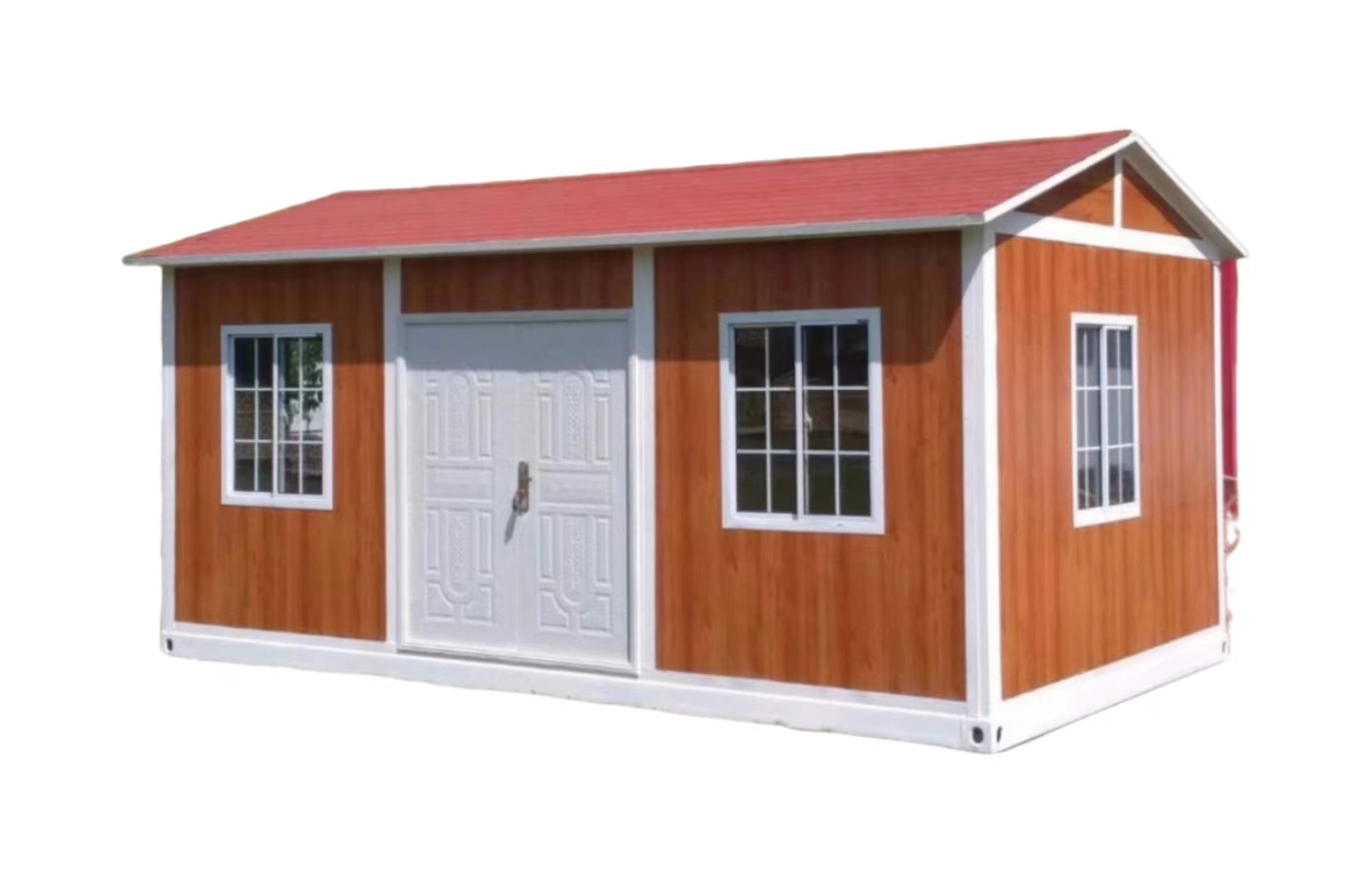 Dostosowany stały dom kontenerowy o długości 20 stóp z oknem sięgającym od podłogi do sufitu Dostosowany stały dom kontenerowy o długości 20 stóp z oknem sięgającym od podłogi do sufitu