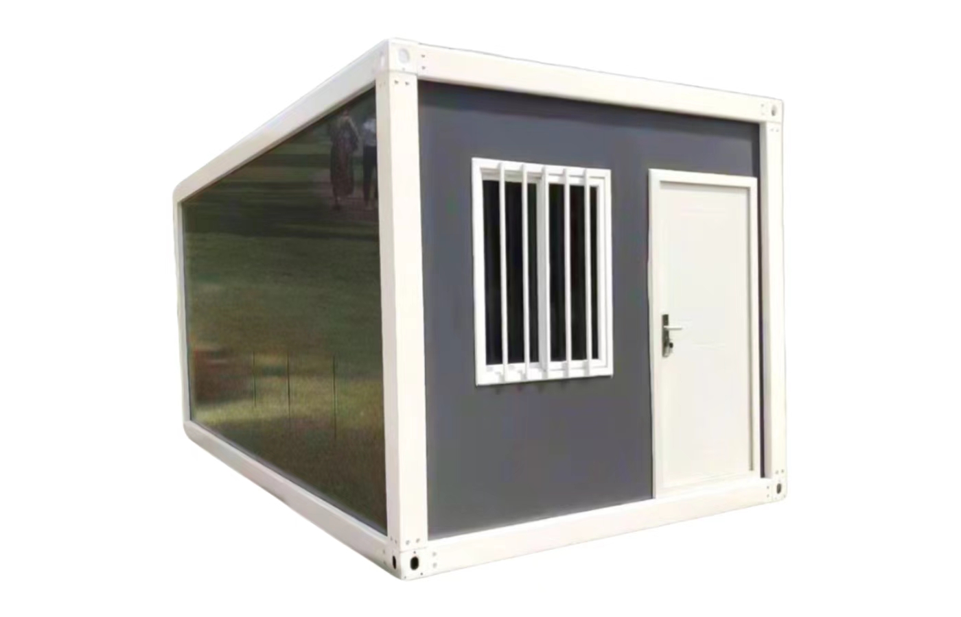 Dostosowany stały dom kontenerowy o długości 20 stóp z oknem sięgającym od podłogi do sufitu Dostosowany stały dom kontenerowy o długości 20 stóp z oknem sięgającym od podłogi do sufitu