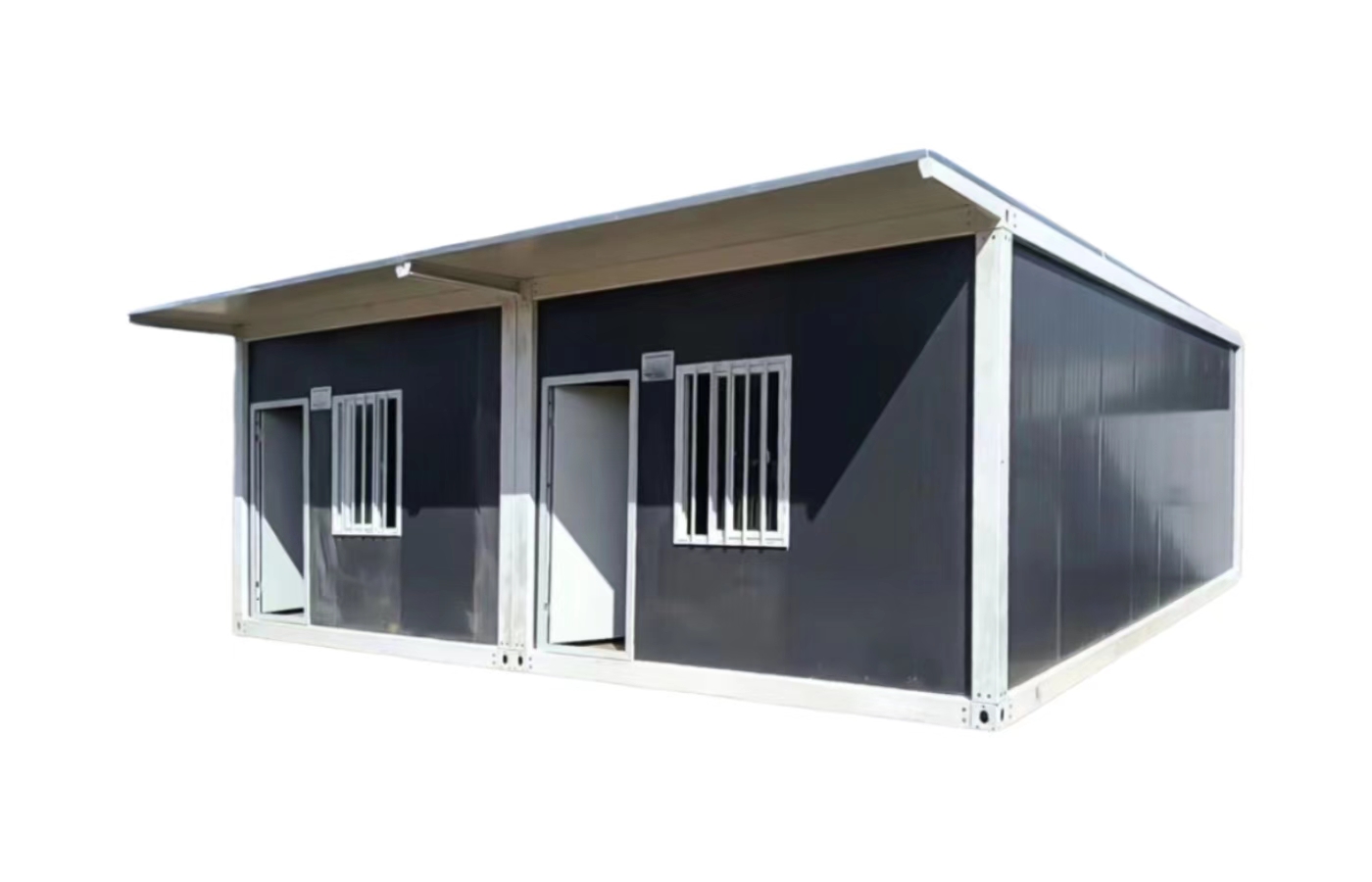 Dostosowany stały dom kontenerowy o długości 20 stóp z oknem sięgającym od podłogi do sufitu Dostosowany stały dom kontenerowy o długości 20 stóp z oknem sięgającym od podłogi do sufitu