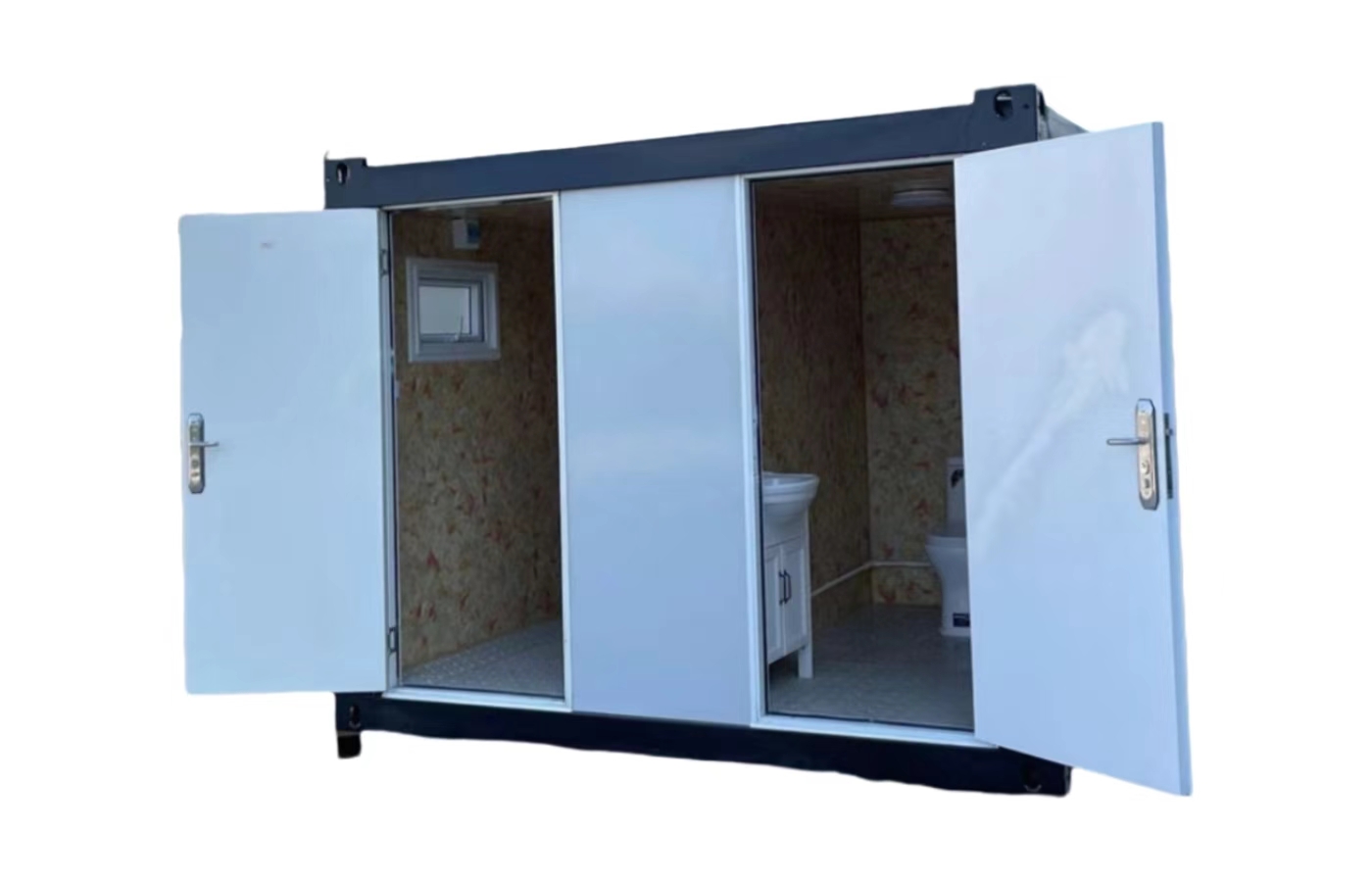 Dostosowany stały dom kontenerowy o długości 20 stóp z oknem sięgającym od podłogi do sufitu Dostosowany stały dom kontenerowy o długości 20 stóp z oknem sięgającym od podłogi do sufitu