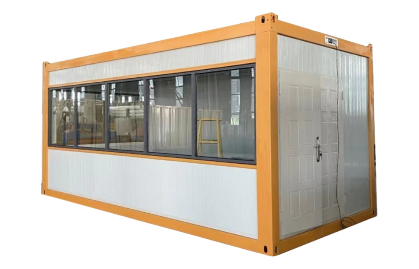 Dostosowany stały dom kontenerowy o długości 20 stóp z oknem sięgającym od podłogi do sufitu Dostosowany stały dom kontenerowy o długości 20 stóp z oknem sięgającym od podłogi do sufitu