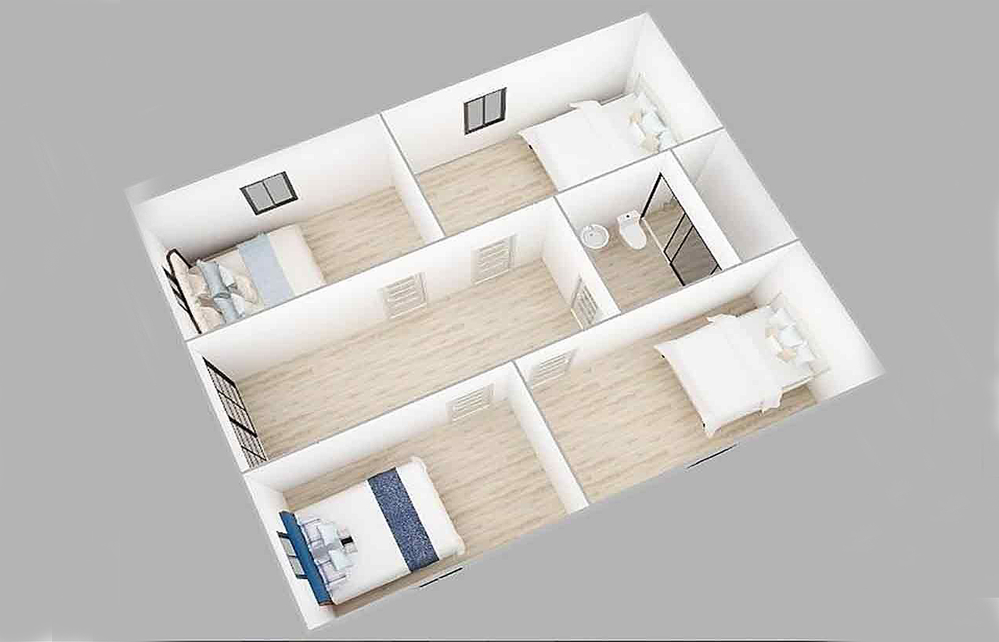 Luksusowy, dostosowany do indywidualnych potrzeb kontener o długości 30 stóp, o wysokości 40 stóp, z metalową zewnętrzną płytą klinową Luksusowy, dostosowany do indywidualnych potrzeb kontener o długości 30 stóp, o wysokości 40 stóp, z metalową zewnętrzną płytą klinową