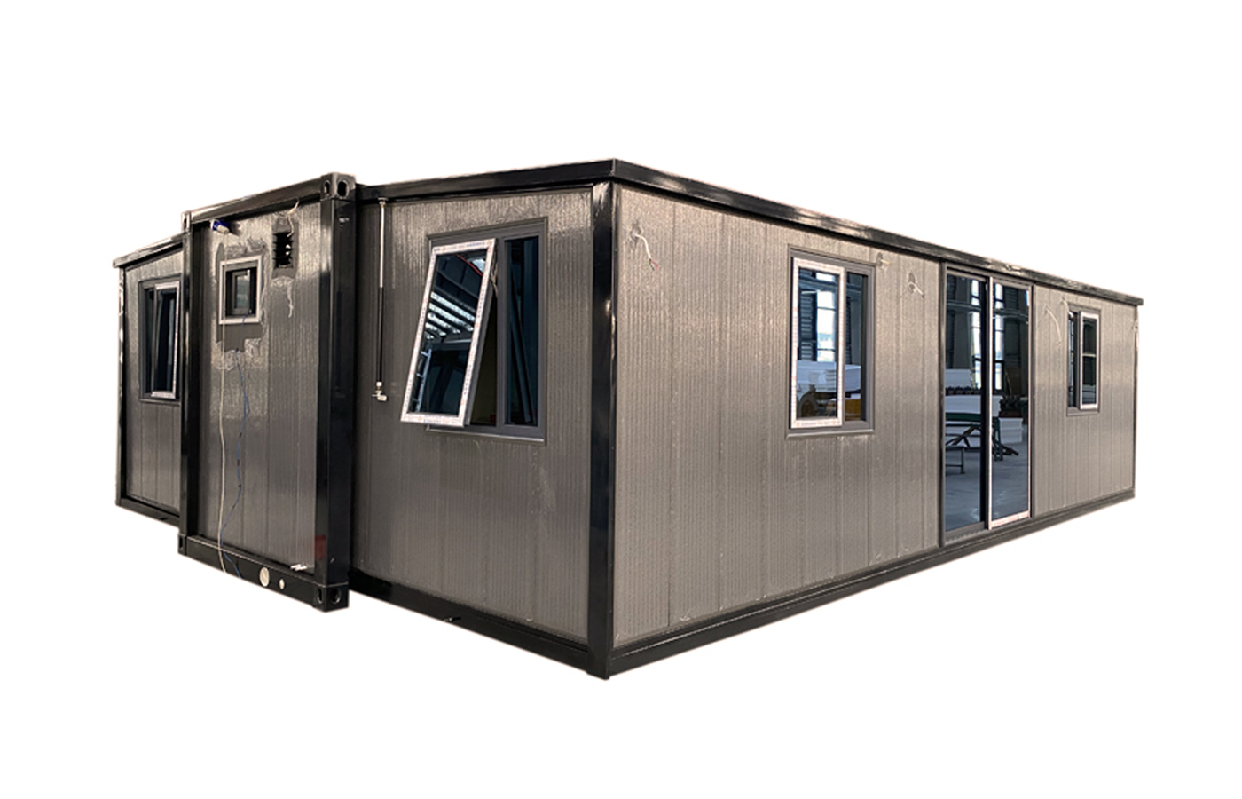 Luksusowy, dostosowany do indywidualnych potrzeb kontener o długości 30 stóp, o wysokości 40 stóp, z metalową zewnętrzną płytą klinową